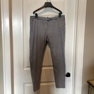 H&M women’s Black and White Geometric Chinos